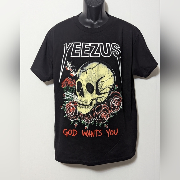 Men's Yeezy Black Graphic T-Shirt Size Large - Picture 1 of 4